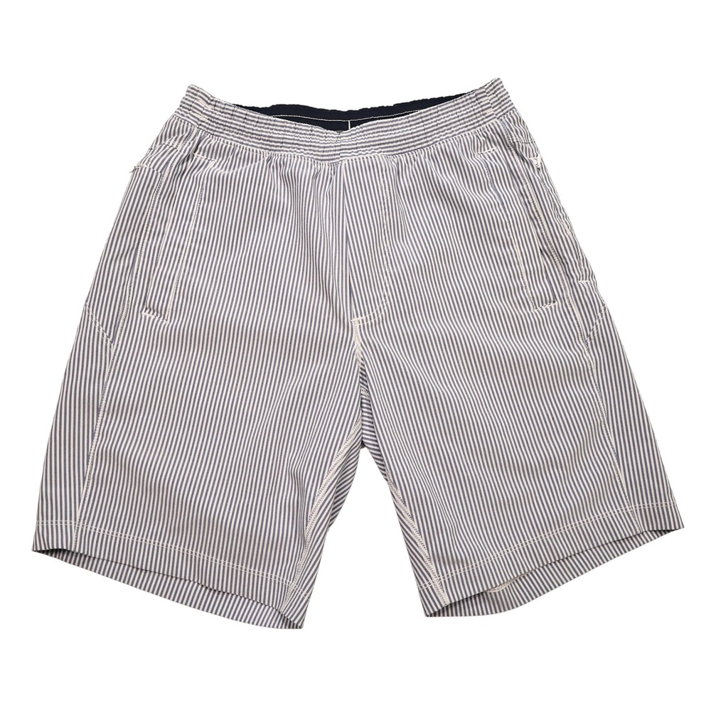 BIRDDOGS Men's M Long Blue White Seersucker Boomsticks Flying Wasps Lined Shorts